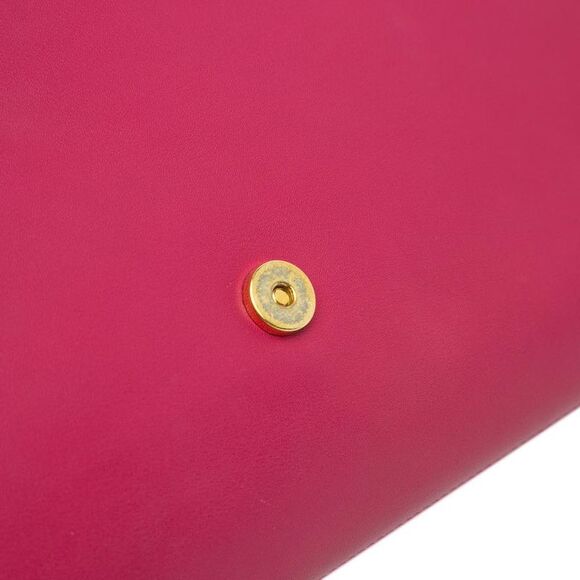 Pre Loved saint laurent Leather Clutch YSL Logo Women Pink Clutches - Picture 5 of 8